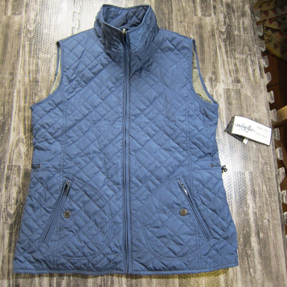 NWT Women's Reversible Quilt to Microboa Vest
